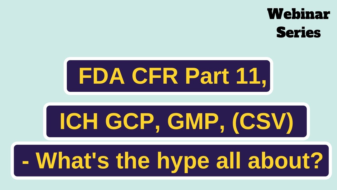 FDA CFR PART 11